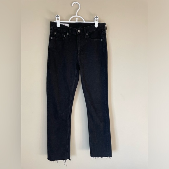 GAP VINTAGE SLIM mid rise26 black Black Skinny Jeans ankle cropped NWOT - Picture 6 of 7